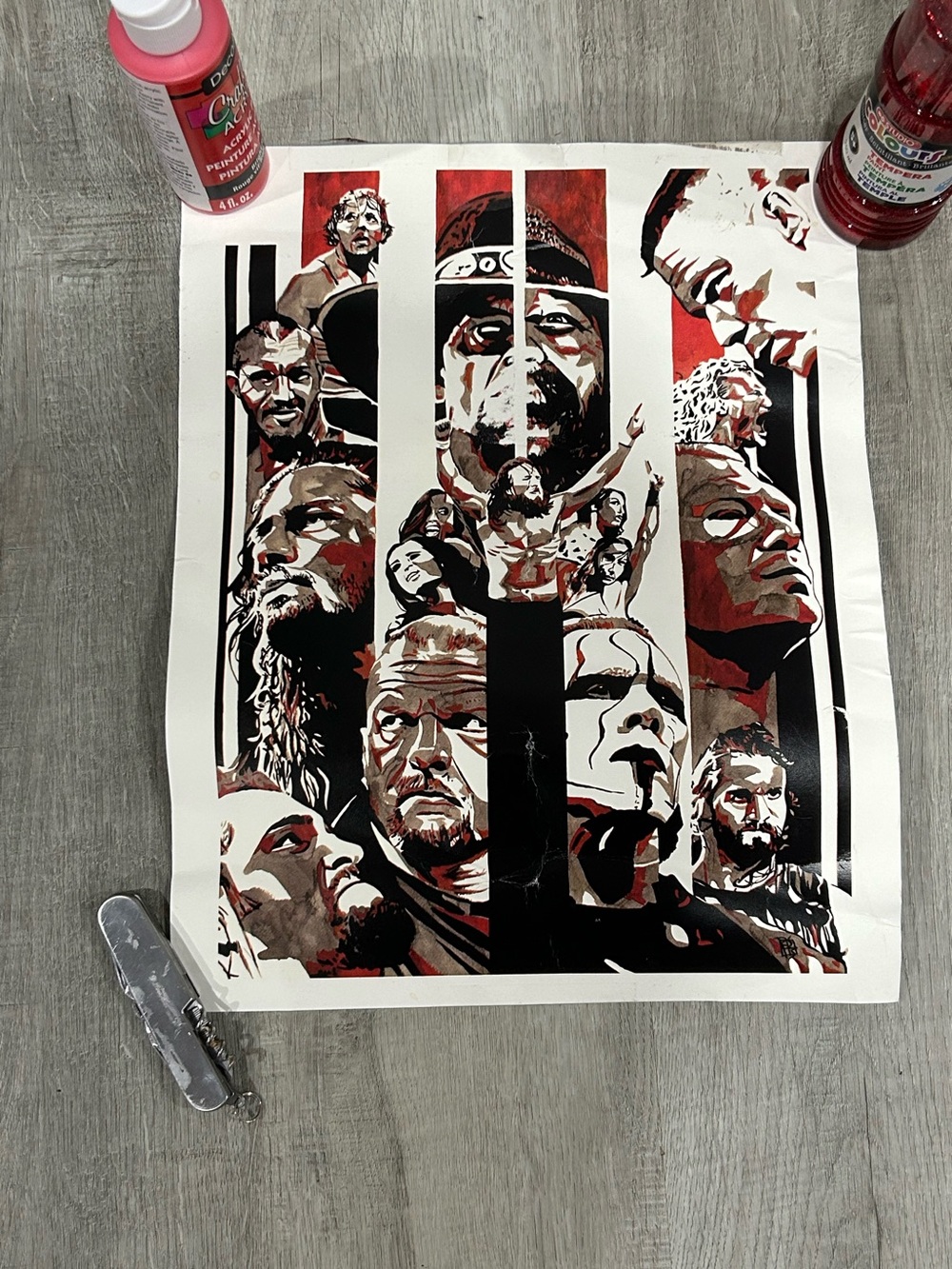 WWE Wrestlemania 31 print poster by Rob Schamberger! Used!